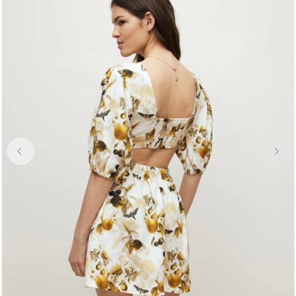NWT AllSaints Colette Soleil Cutout Linen Minidress - Picture 2 of 16